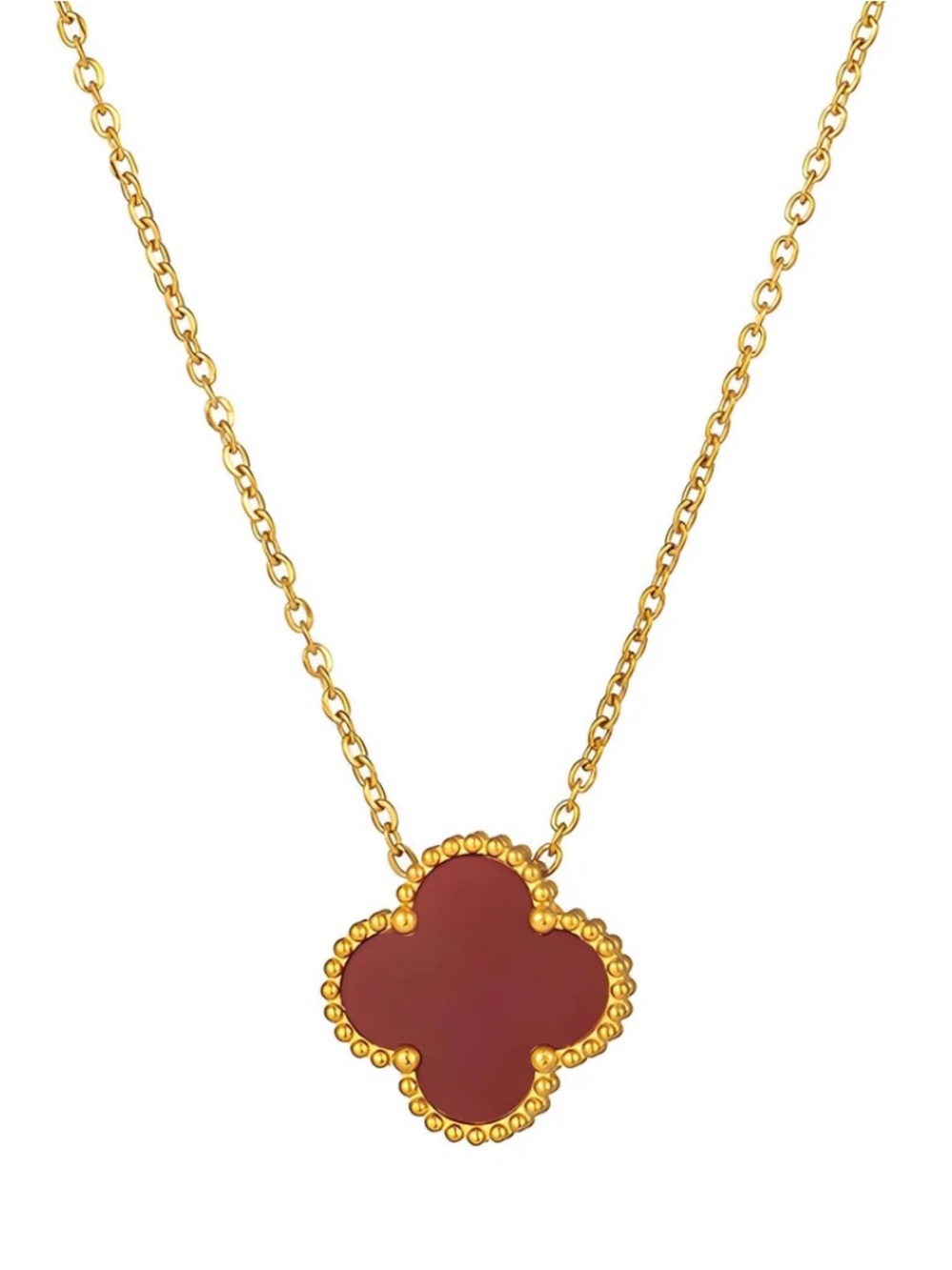 Fiery Clover Necklace